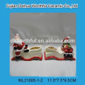 Lovely santa with book ceramic led christmas light